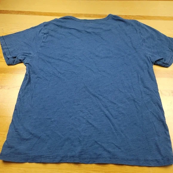Flint and Tinder Mens Blue Short Sleeve Pocket Tee T-Shirt Made in USA - Picture 3 of 12